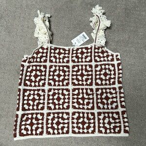 New Marine Layer archive Cora crochet tank